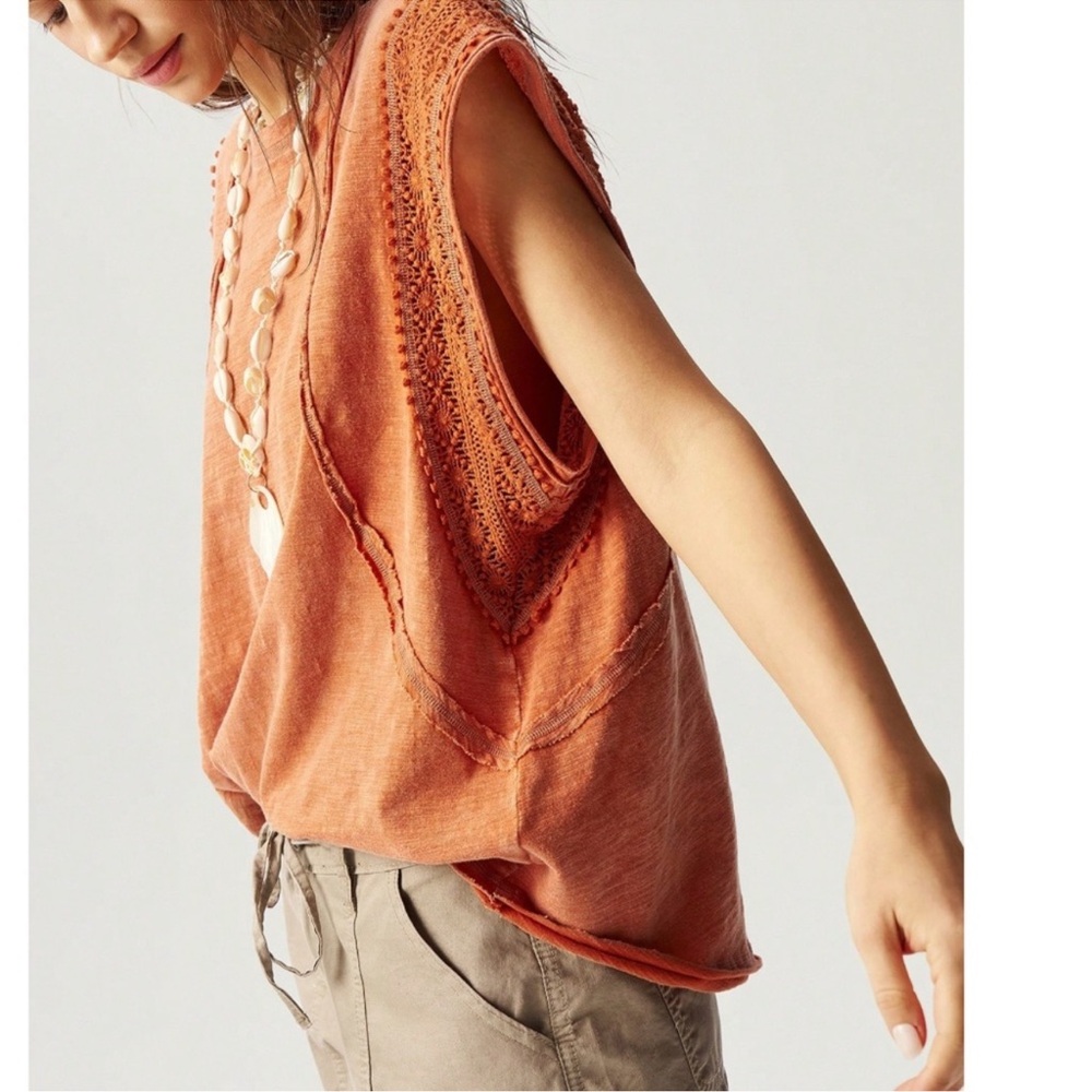 Couture Gypsy Orange Sleeveless Top - Picture 4 of 5